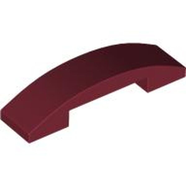 Slope, Curved 4x1x2/3 Double Dark Red