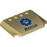 Wedge 4x6x2/3 Triple Curved with Wildlife Rescue Logo...