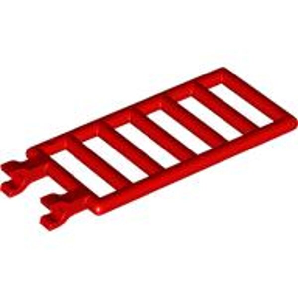 Bar 7x3 with 2 U Clips (Ladder) Red