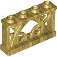 Fence 1x4x2 Ornamental with 4 Studs Pearl Gold