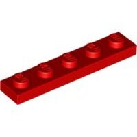 Plate 1x5 Red