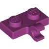 Plate, Modified 1x2 with Clip on Side (Horizontal Grip) Magenta