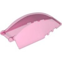 Windscreen 8x4x2 Curved with Bar Handle Trans-Dark Pink
