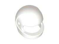 Minifigure, Headgear Helmet Motorcycle (Standard) White