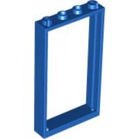 Door, Frame 1x4x6 with 2 Holes on Top and Bottom Blue