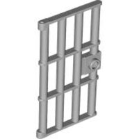 Door 1x4x6 Barred with Stud Handle Light Bluish Gray