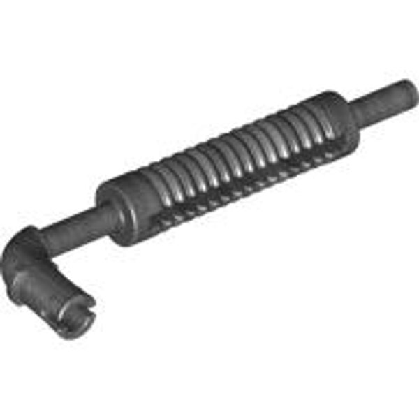 Vehicle, Exhaust Pipe with Technic Pin, Flat End with Squared Pin Hole Pearl Dark Gray
