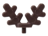 Minifigure, Antlers with Small Pin Dark Brown