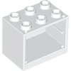 Container, Cupboard 2x3x2 - Hollow Studs White