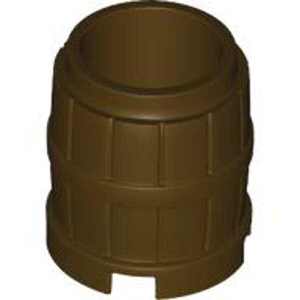 Container, Barrel 2x2x2 Dark Brown