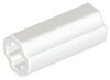 Technic, Axle Connector 2L (Smooth withxHole + Orientation) White