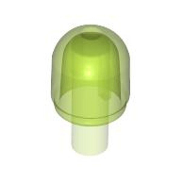 Bar with Light Bulb Cover (Bionicle Barraki Eye) Trans-Bright Green