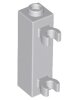 Brick, Modified 1x1x3 with 2 Clips (Vertical Grip) - Hollow Stud Light Bluish Gray