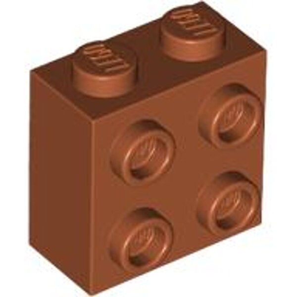 Brick, Modified 1x2x1 2/3 with Studs on Side Dark Orange