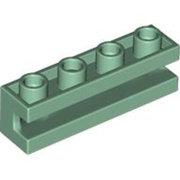 Brick, Modified 1x4 with Channel Sand Green