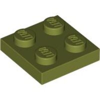 Plate 2x2 Olive Green