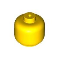 Minifigure, Baby / Toddler Head with Neck (Plain) Yellow