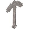 Minifigure, Utensil Pickaxe Pixelated (Minecraft) Flat Silver