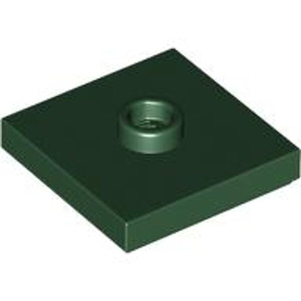 Plate, Modified 2x2 with Groove and 1 Stud in Center (Jumper) Dark Green