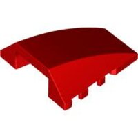 Wedge 4x4 Triple Curved No Studs Red