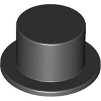 Minifigure, Headgear Hat, Top Hat Black