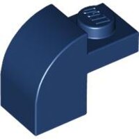 Slope, Curved 2x1x1 1/3 with Recessed Stud Dark Blue
