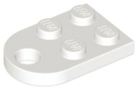 Plate, Modified 2x3 with Hole White