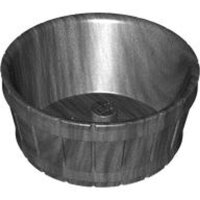 Container, Barrel Half Large with Axle Hole Pearl Dark Gray