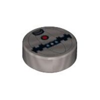 Tile, Round 1x1 with SW Thermal Detonator with Red Button...