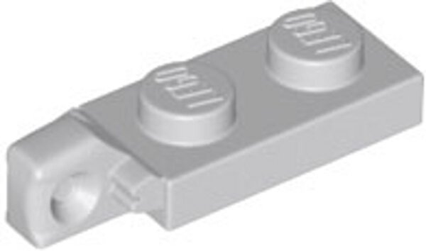 Hinge Plate 1x2 Locking with 1 Finger on End without Bottom Groove Light Bluish Gray