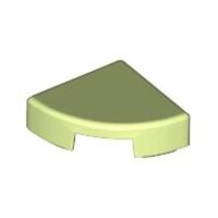 Tile, Round 1x1 Quarter Yellowish Green