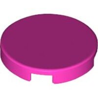 Tile, Round 2x2 with Bottom Stud Holder Dark Pink