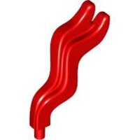 Minifigure, Plume Ribbon / Tassel / Streamer Red