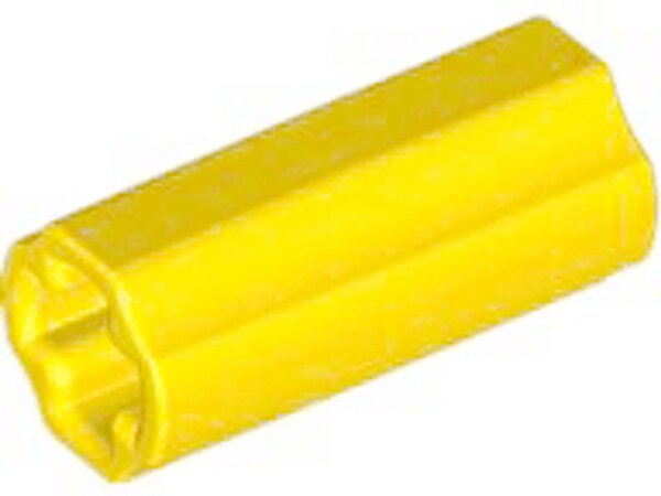 Technic, Axle Connector 2L (Smooth withxHole + Orientation) Yellow