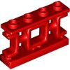 Fence 1x4x2 Ornamental Asian Lattice with Square and 4 Studs Red