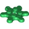 Plate, Round 2x2 with 6 Gear Teeth / Flower Petals Green