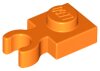 Plate, Modified 1x1 with Open O Clip Thick (Vertical Grip) Orange