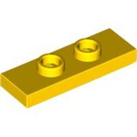 Plate, Modified 1x3 with 2 Studs (Double Jumper) Yellow
