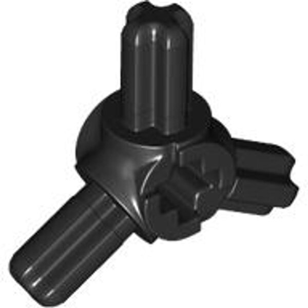 Technic, Axle Connector Hub with 3 Axles Black