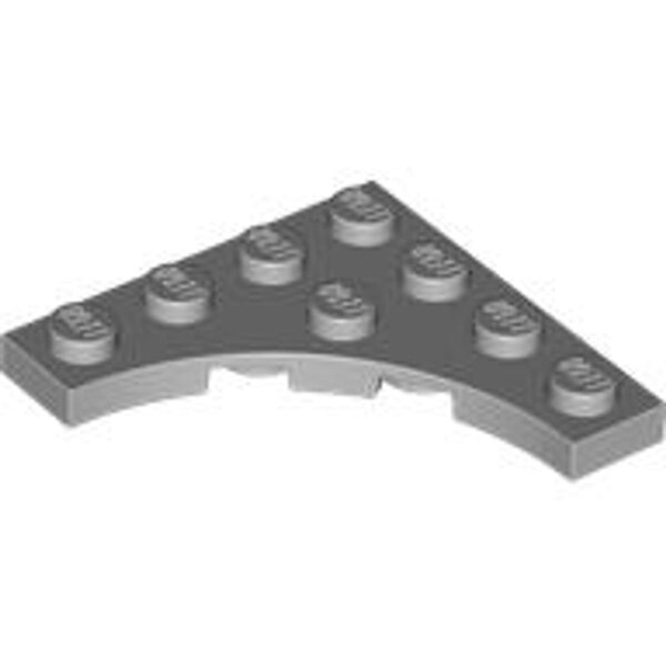 Plate, Modified 4x4 with 3x3 Curved Cutout Light Bluish Gray