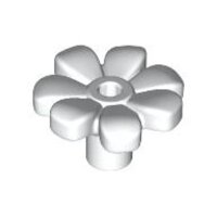 Plant Flower with Bar and Small Pin Hole White