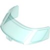 Glass for Aircraft Fuselage Curved Forward 6x10 Top with 3 Window Panes Trans-Light Blue