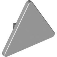 Road Sign 2x2 Triangle with Clip Light Bluish Gray