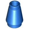Cone 1x1 with Top Groove Blue