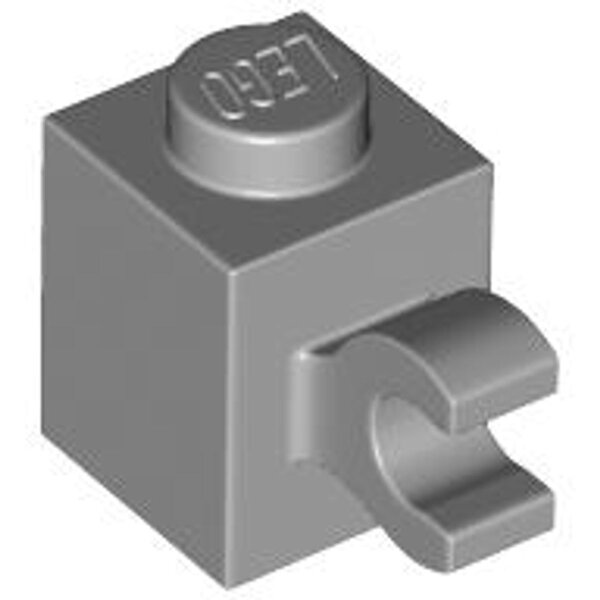 Brick, Modified 1x1 with Clip (Horizontal Grip) Light Bluish Gray