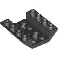 Slope, Inverted 45 4x4 Double with 2 Holes Black