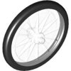 Wheel Bicycle with Molded Black Hard Rubber Tire Pattern Trans-Clear