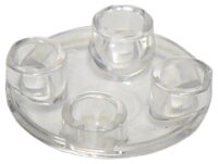 Plate, Round 2x2 with Rounded Bottom (Boat Stud) Trans-Clear