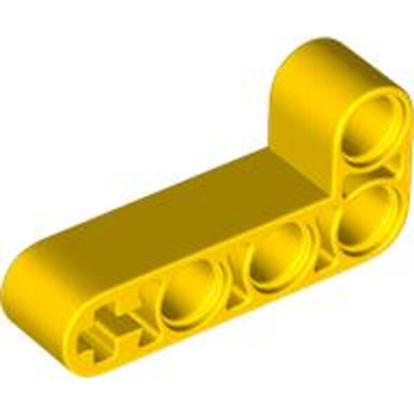 Technic, Liftarm, Modified Bent Thick L-Shape 2x4 Yellow