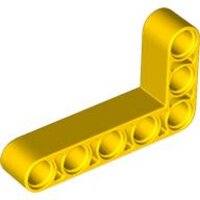 Technic, Liftarm, Modified Bent Thick L-Shape 3x5 Yellow